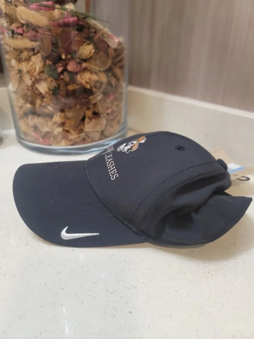 Nike Hat Love And Leashes New NWT M-L  BLack
